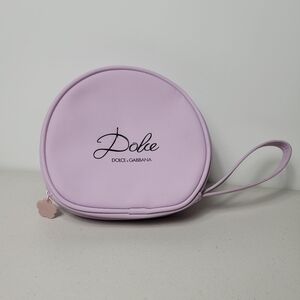 DOLCE GABBANA Pink Makeup Travel Cosmetic Bag